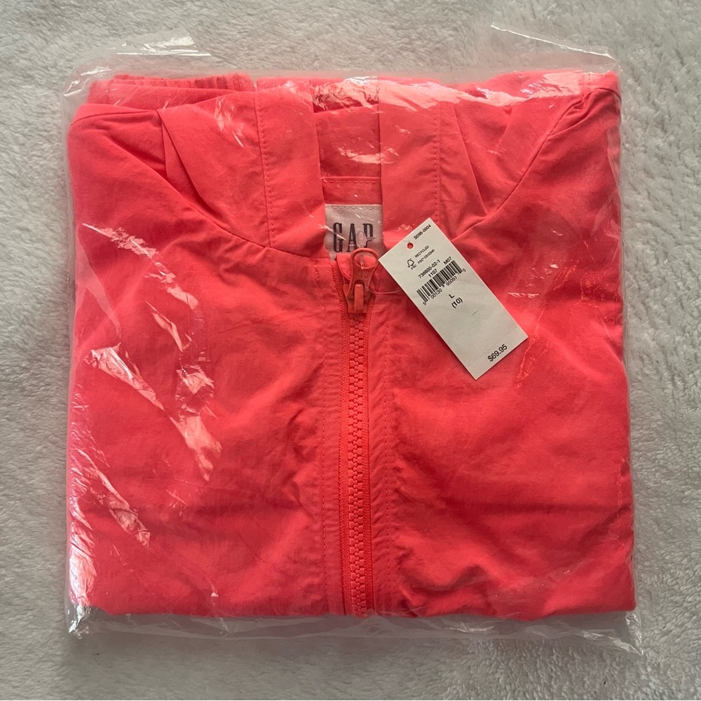 🆕Size Girls L(10) Gap Kids Windbreaker-Sassy Pink 💖